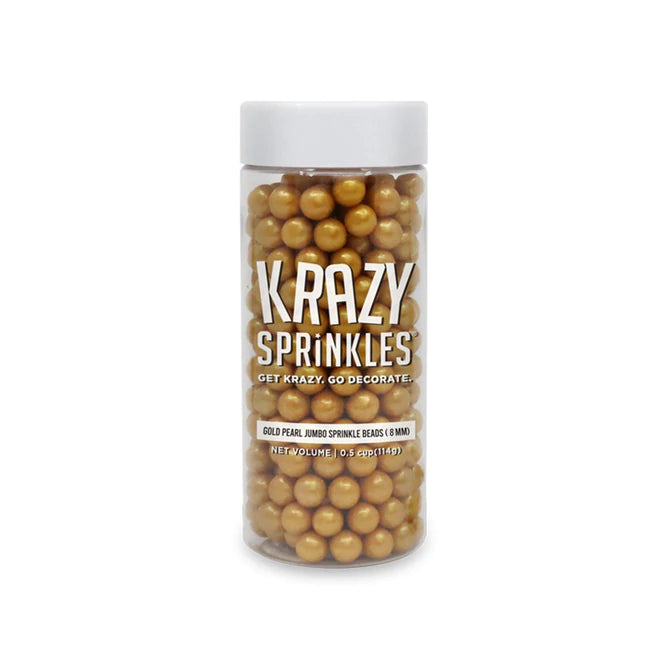 Krazy Sprinkles Gold edible pearls