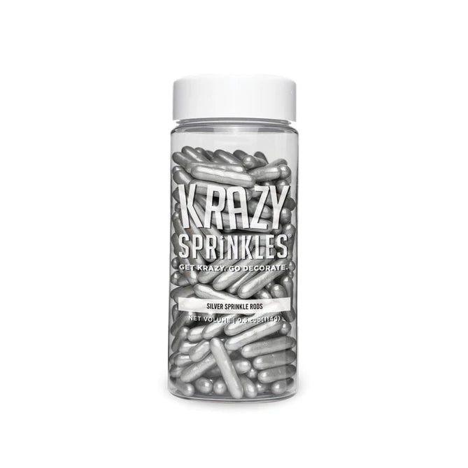 Krazy Sprinkles Silver edible rods